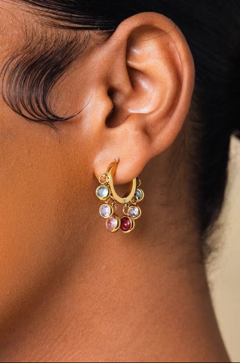 Gold Bloom Hoops